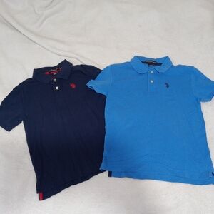 U.S. Polo Assn. Kids Polo Shirts Bundle Blue and Navy Size M (8) EUC